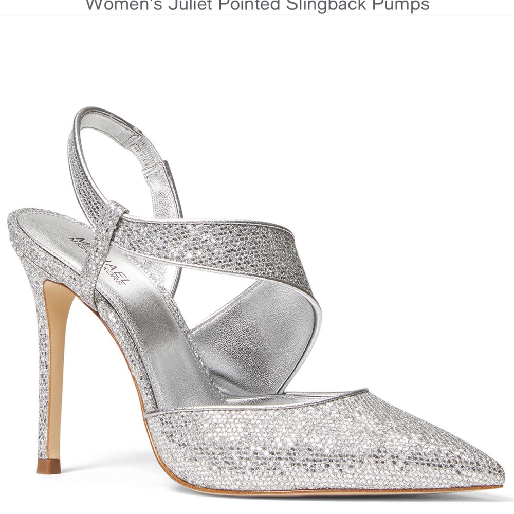 Michael Kors Silver Glitter Heels